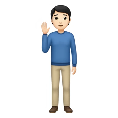 one tall, lean man in his 50s, talking, black hair, asian,  sticker