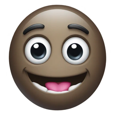 Emoji looking to side and drooling sticker