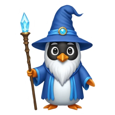 Penguin Wizard sticker