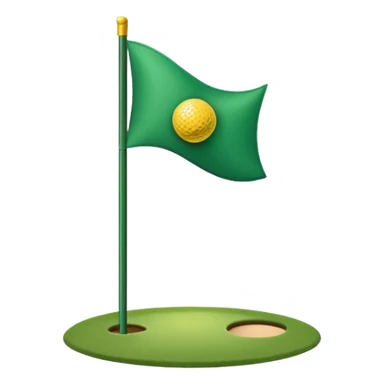 golf flag with hole sticker