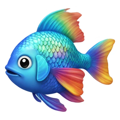 rainbow fish sticker