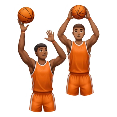 a set of hands dunking a basketball  sticker