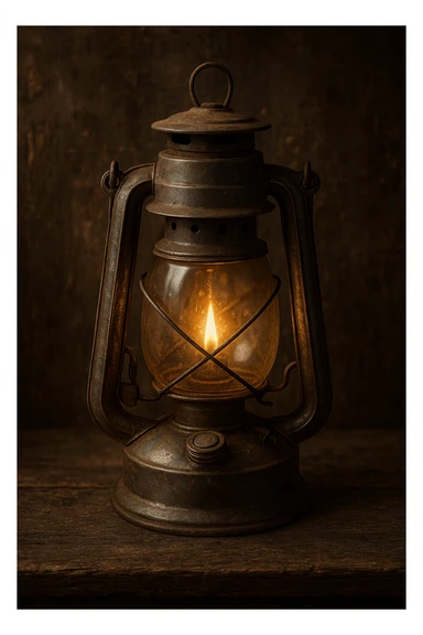 antique lantern sticker