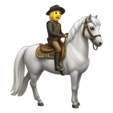 Tortu sur un cheval sticker