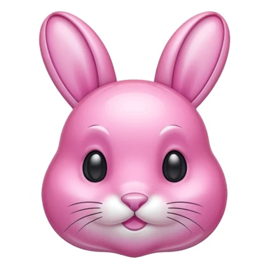 crystal bunny pink sticker