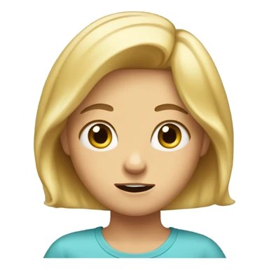 Blonde girl in shock sticker