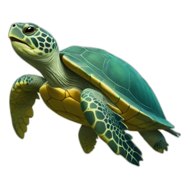 Tortue volante sticker
