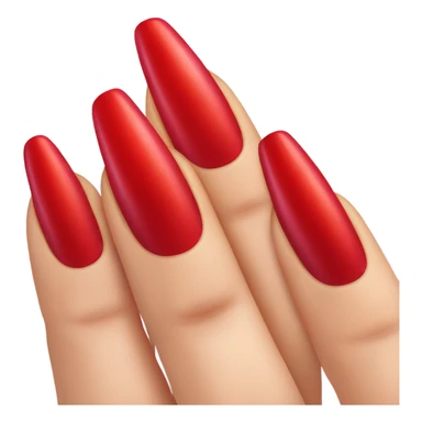 Long red nails  sticker