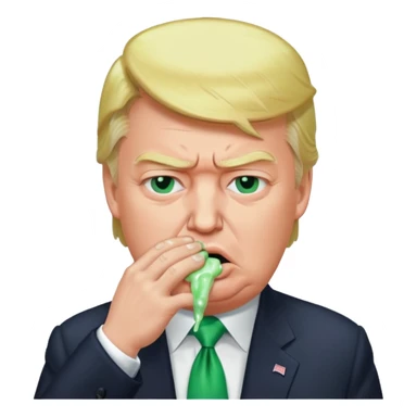 Trumps head vomiting  sticker