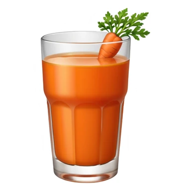 plain glass of carrot juice, minimal, no carrot, no greens, no garnish, simple, clear sticker