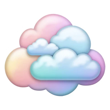 Pastel clouds sticker