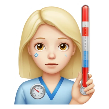 termometro mostrando febre sticker