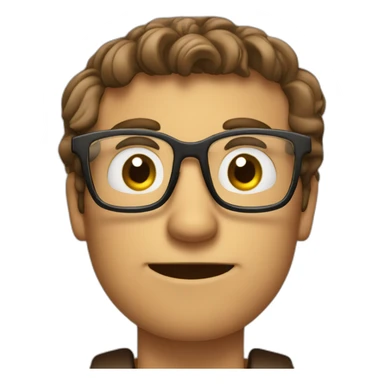 brown-short-haired classy man wearing glasses struggling to fit a key into a lock sticker