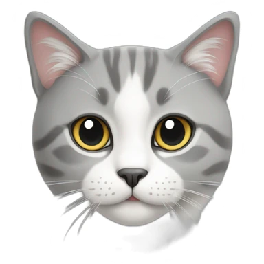 Gray and white British cats sticker