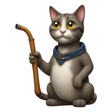 Randall cat with a pipe sticker