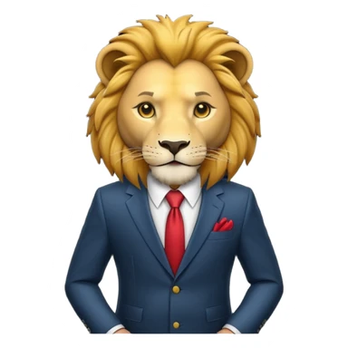 lion in suit  sticker