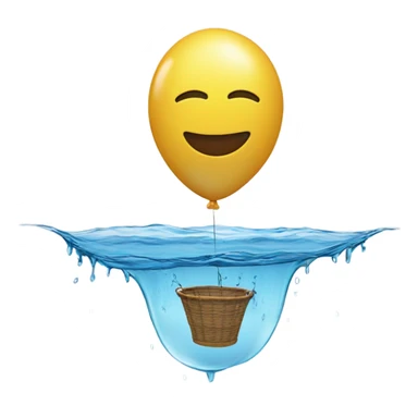 balloon on the water level sticker