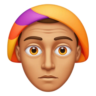 Man on trip like high on mushrooms or lsd sticker