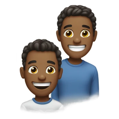 Brothers laughing  sticker
