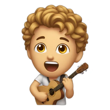 Emoji cantando sticker