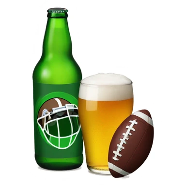 Football beer sticker