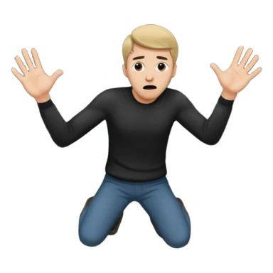 man falling into the void sticker