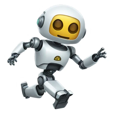 the robot runs away sticker