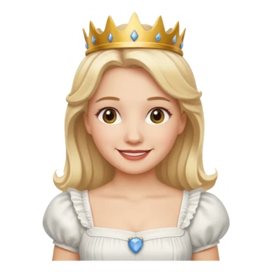 dorothy queen blonde hair, white dress sticker