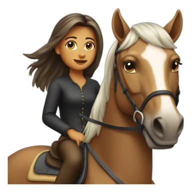 Girl on the horse sticker