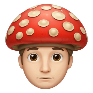 A man with a mushroom on his head  sticker