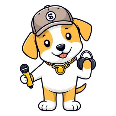 Dog love rap sticker