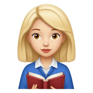 Coquette girl studyng sticker