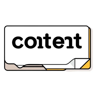 A sign with the word Content on it in red sticker