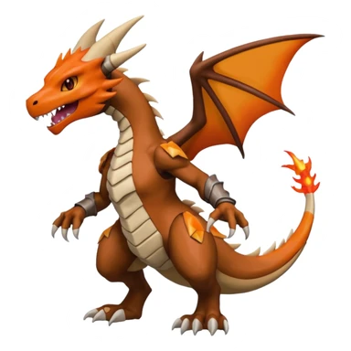 Noivern-Marowak-Charizard-Fakémon-hybrid-creature (full body)  sticker