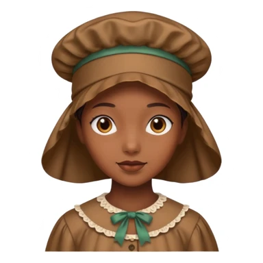 Silk Bonnet emoji brown skin sticker