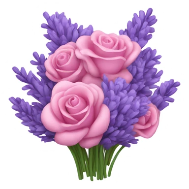 A beautiful bouquet of lavender and pink flowers sticker