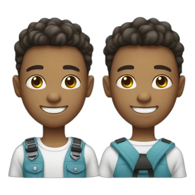 boy with braces sticker