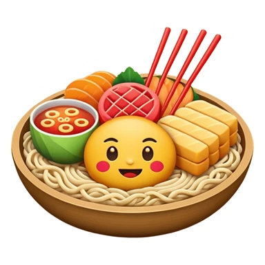 Japanese theme emoji food sticker