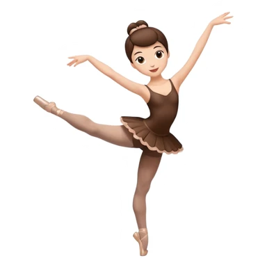 Hot coffee cup character in ballet tights performing a pirouette sticker