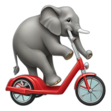 élephant qui conduit une trottinette sticker