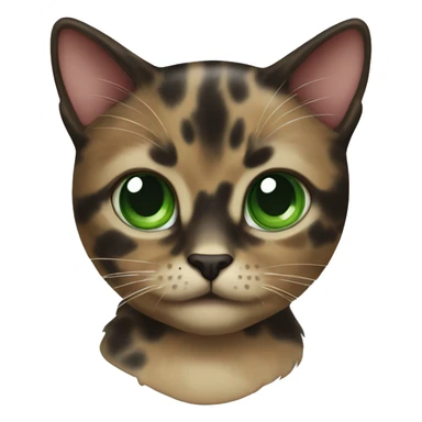 tortishell cat with green eyes sticker