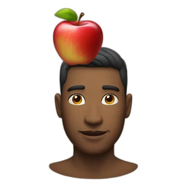 Apple on a man’s head sticker
