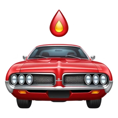 red ford torine from starsky and hutch with flashing teardrop light on top sticker