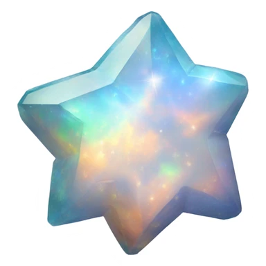 Two small one big star opal crystal sticker