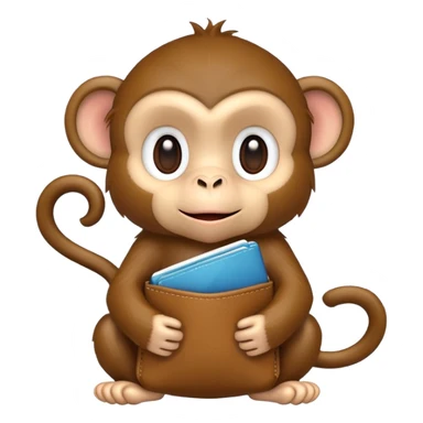 monkey in a pocket sticker