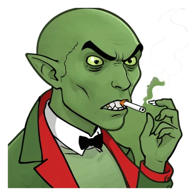 Vampire smoking sticker