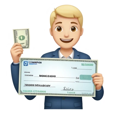 Waiting for  salary  with funny way sticker