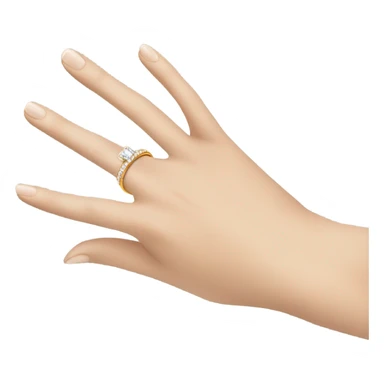Wedding ring on hand sticker