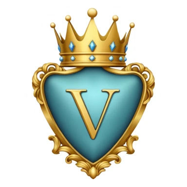 Letter v Vít crown sticker
