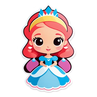 Princess blushing sticker